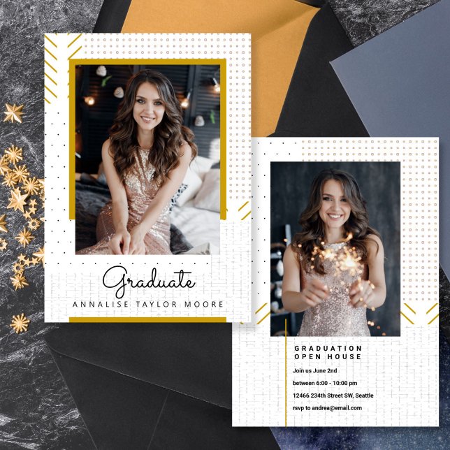 Modern Texture Graduate Photo Announcement (Creator Uploaded)