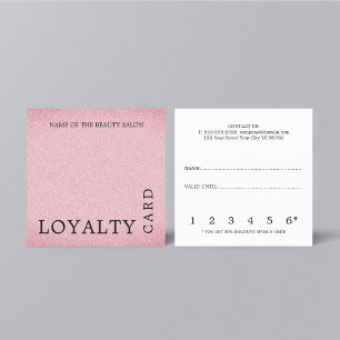 Modern Texture Pink Beauty Loyalty Card
