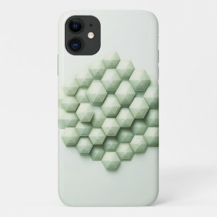Modern Textured Geometric Hexagons - Elegant Mint  Case-Mate iPhone Case