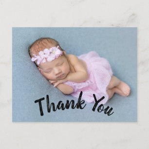 Modern Thank You Baby Birth Announcement Postcard
