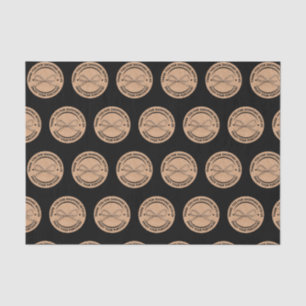  modern thank you business kraft bow black tissue paper