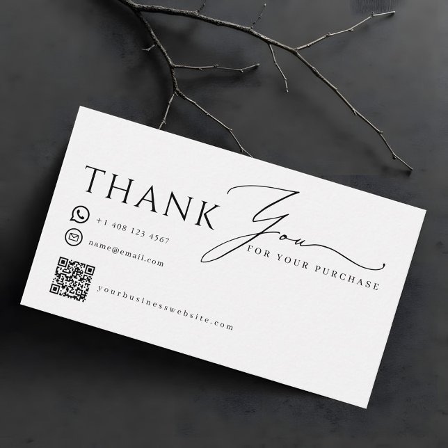 Modern Thank You Business Promotional Contact Card (Creator Uploaded)