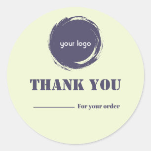 Modern Thank You Business Sticker   Personalised  