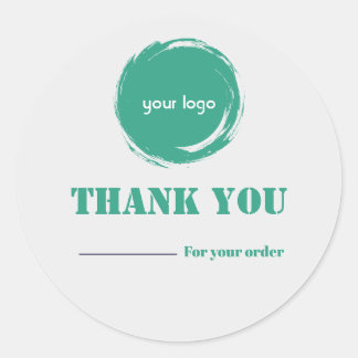 Modern Thank You Business Sticker | Personalised