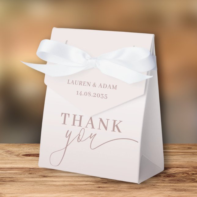  Modern Thank You Calligraphy Rose Gold   Favour Box (Creator Uploaded)