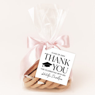 Modern Thank You Class of 2026 Graduation Party Favour Tags