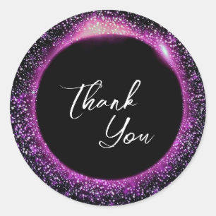 Modern Thank You Classic Round Sticker