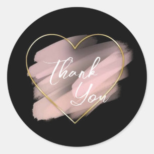 Modern Thank You Classic Round Sticker