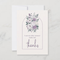 Modern Thank You Elegant Lavender Floral Arch 