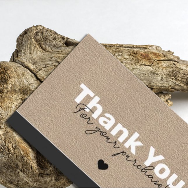 Modern Thank You For Shopping Kraft Paper Business Card (Creator Uploaded)