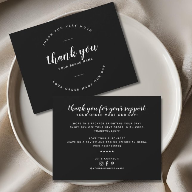 Modern thank you for support card (Creator Uploaded)