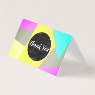 modern thank you geometric abstract art
