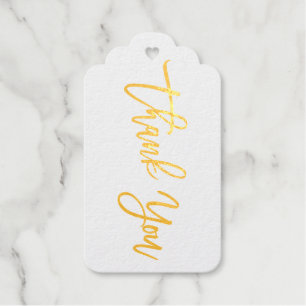 Modern Thank You Gold Foil Favour Gift Tags