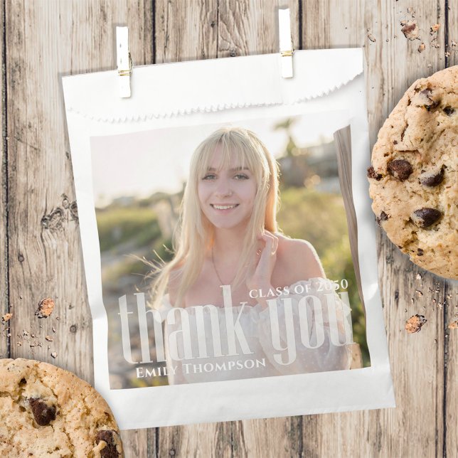 Modern Thank You Graduation Party Custom Treat Favour Bags (Creator Uploaded)
