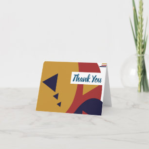 Modern Thank You Organic Abstract Shapes Card