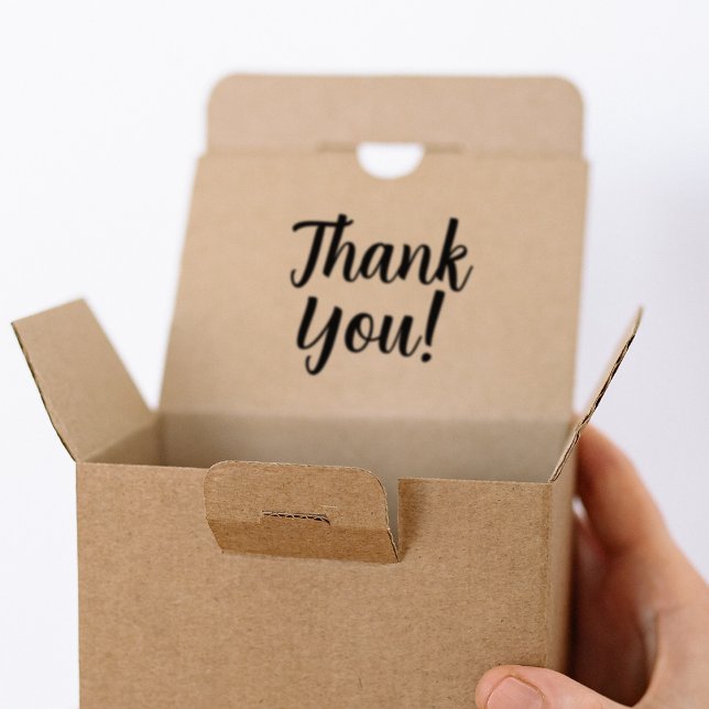 Modern Thank You, Packaging Business  Rubber Stamp (Creator Uploaded)
