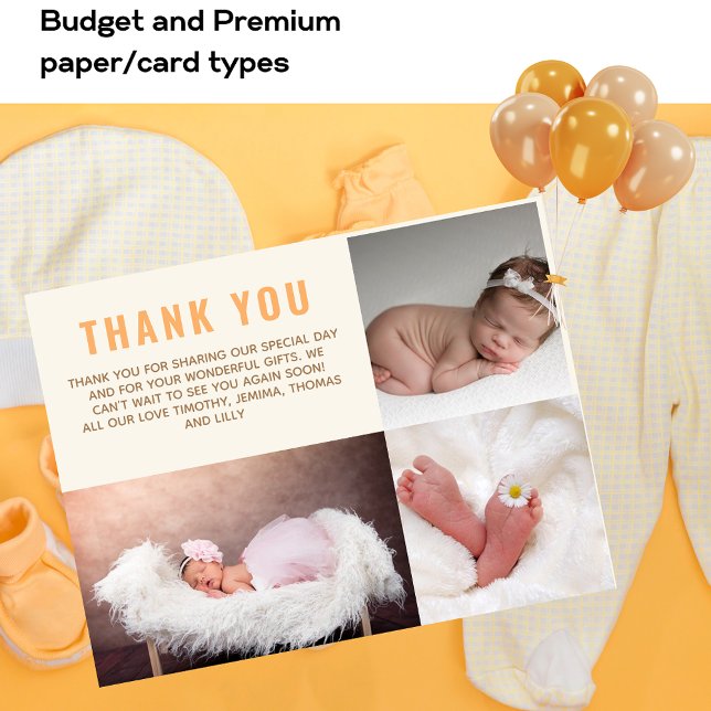 Modern Thank You Photo Card Orange Shades BUDGET (Creator Uploaded)