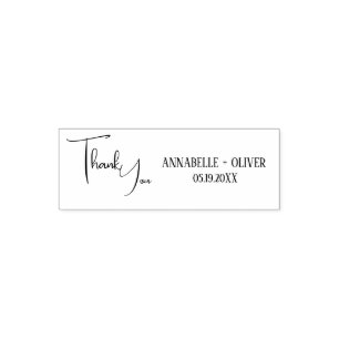 Modern Thank You Script Wedding Self-inking Stamp