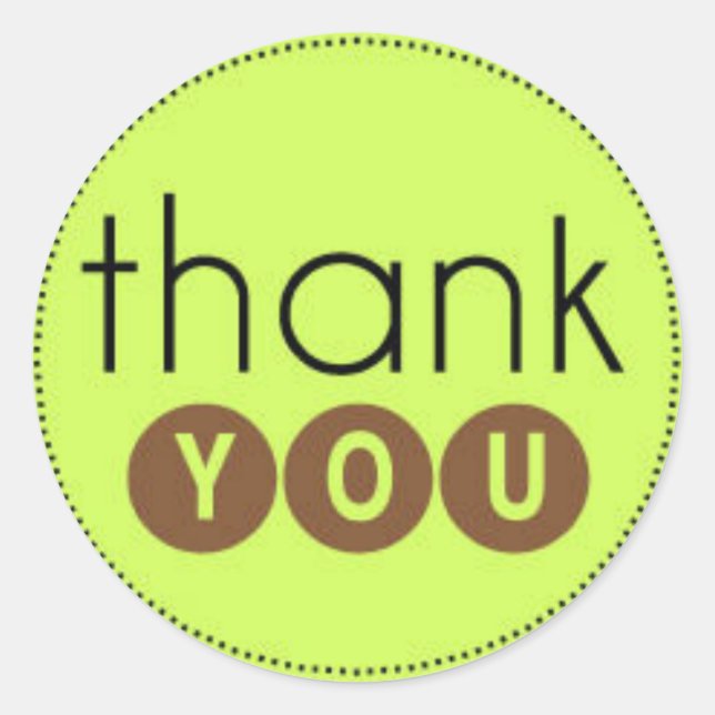 Modern Thank You Stickers for Envelopes (Front)