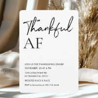 Modern "Thankful AF" Friendsgiving Party