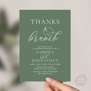 Modern Thanks a Brunch Wedding Weekend Celebration Invitation