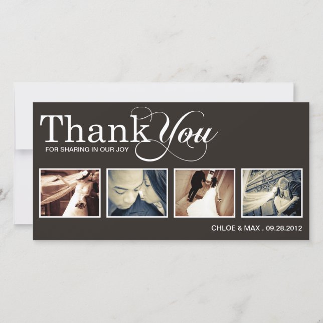 MODERN THANKS | WEDDING THANK YOU CARD (Front)