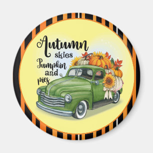 Modern Thanksgiving Beautiful Autumn Collection Magnet