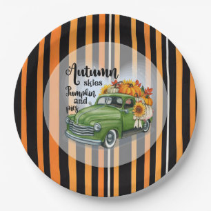 Modern Thanksgiving Beautiful Autumn Collection Paper Plate