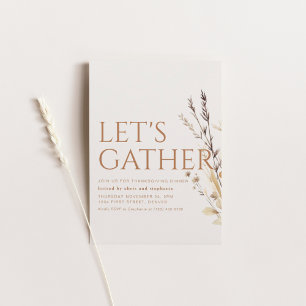 Modern Thanksgiving Dinner Party Invitation