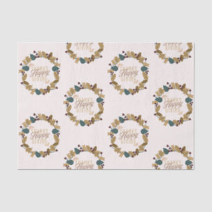 Modern Thanksgiving Dinner Party Wreath  Tissue Paper