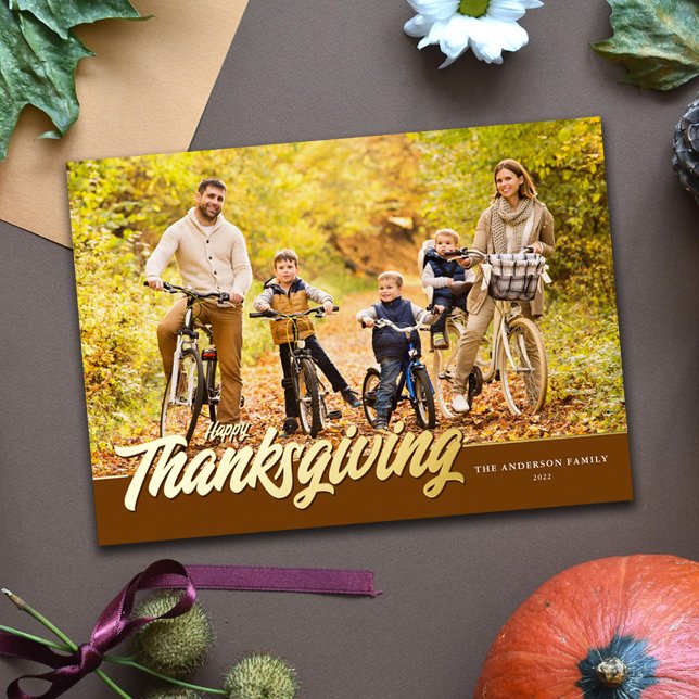 Modern Thanksgiving Gold Foil Photo (Creator Uploaded)