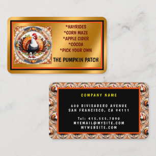 Modern Thanksgiving Pumpkin Autumn Collection Business Card