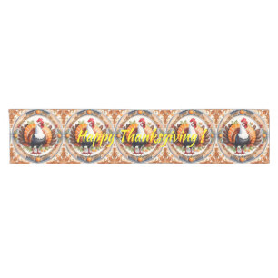 Modern Thanksgiving Pumpkin Autumn Collection Short Table Runner