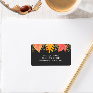 Modern Thanksgiving Return Address Label