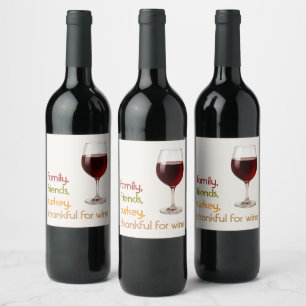 Modern Thanksgiving Typography   Cosy Fall Wine Label