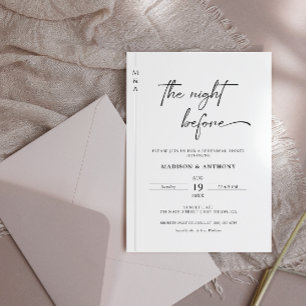 Modern The Night Before Rehearsal Dinner Invitation