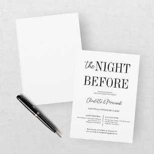 Modern The Night Before Rehearsal Dinner  Invitation