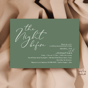 Modern The Night Before Wedding Rehearsal Dinner Invitation