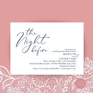 Modern The Night Before Wedding Rehearsal Dinner Invitation