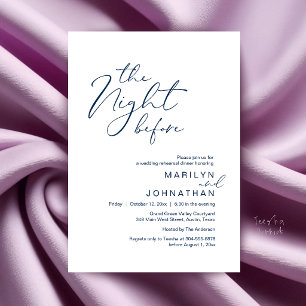 Modern The Night Before Wedding Rehearsal Dinner Invitation