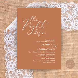 Modern The Night Before Wedding Rehearsal Dinner Invitation