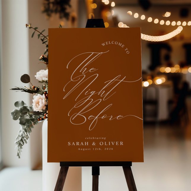 Modern The Night Before Wedding Rehearsal Dinner Poster (Creator Uploaded)