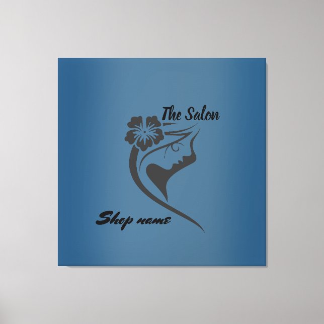 Modern The Salon treatment hair  custom shop name  Canvas Print (Front)