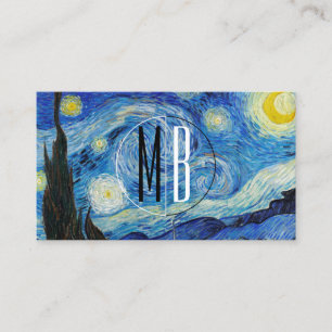 Modern The Starry Night Van Gogh Business Card