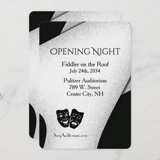 Modern Theatre Invitation (Front/Back)