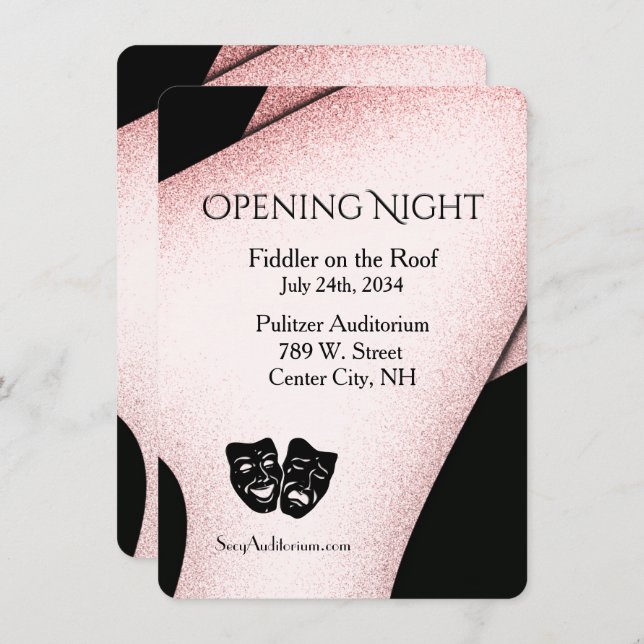 Modern Theatre Invitation (Front/Back)