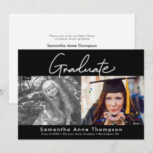 Modern Then & Now Photo Graduate Open House Announcement