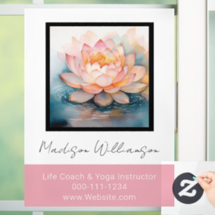 Modern Therapist Spa Yoga Zen Pink Lotus Flower