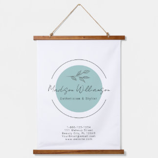 Modern Therapist Stylist Spa Minimalist Botanical Hanging Tapestry