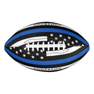 Modern Thin Blue Line Personalised Police Officer Football